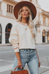 Color Story Cotton Sweatshirt - Cream
