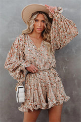 Constantina Floral Pleated Romper - FINAL SALE