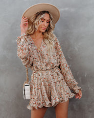 Constantina Floral Pleated Romper - FINAL SALE