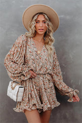 Constantina Floral Pleated Romper - FINAL SALE