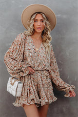 Constantina Floral Pleated Romper - FINAL SALE