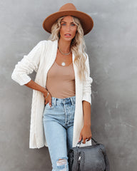 Corben Cotton Blend Cable Knit Cardigan - FINAL SALE
