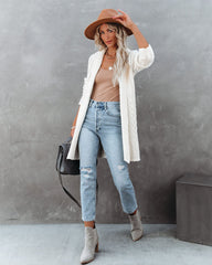 Corben Cotton Blend Cable Knit Cardigan - FINAL SALE
