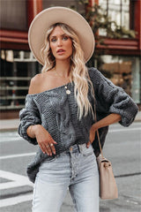 Cream And Sugar Cable Knit Sweater - Blue Grey - FINAL SALE