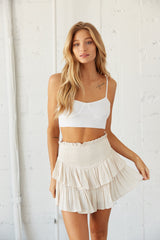 Day Tripper High-Rise Tiered Ruffle Skirt