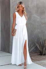 Diana Sleeveless Maxi Dress - Off White