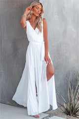 Diana Sleeveless Maxi Dress - Off White