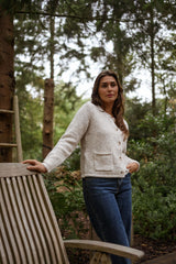 Heather Beige Buttoned Cardigan Jacket