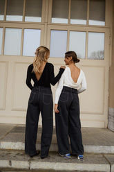 Black Drapery Back T-shirt