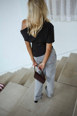 Black One Shulder Blouse