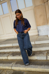 Navy Blue Short Sleeves T-shirt
