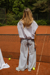 Blue Striped Loose Shirt
