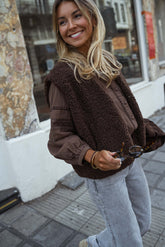 Brown Sleeveless Taoh Vest