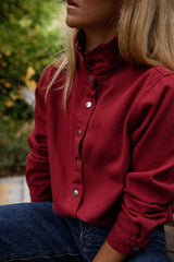 Burgundy Button Down Jacket