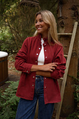 Burgundy Button Down Jacket
