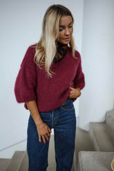 Burgundy Soft Pullover Sweater