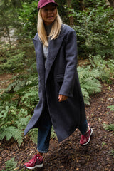 Charcoal Grey Longline Woolen Coat