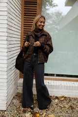 Dark Grey Wide Leg Jeans