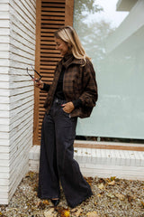 Dark Grey Wide Leg Jeans