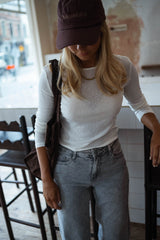 White Semi-Sheer Long Sleeves T-shirt