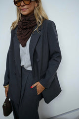 Dark Grey Long Blazer