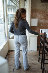 Deep Grey Polo Collared Knit Sweater