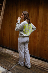 Light Grey Letters Back Sweater