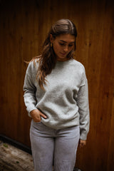 Light Grey Letters Back Sweater