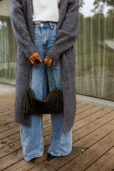 Olive Green Fringed Kasia Bag