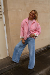 Pink Floral Fleece Jacket