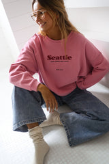 Pink Drop Shoulder Sweatshirt