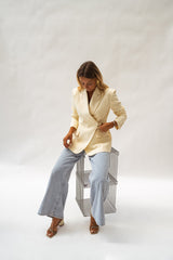 Butter Yellow Long Blazer