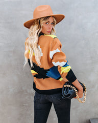 Exposition Button Front Abstract Cardigan - FINAL SALE