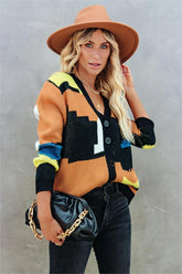 Exposition Button Front Abstract Cardigan - FINAL SALE