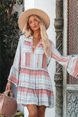 Ezzy Tiered Bell Sleeve Babydoll Dress