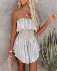 Fairgrounds Smocked Strapless Romper