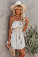 Fairgrounds Smocked Strapless Romper