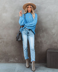 Fall Bucket List Knit Sweater - Dark Blue - FINAL SALE
