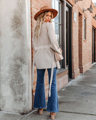 Fanning Belted Knit Cardigan - FINAL SALE