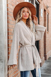 Fanning Belted Knit Cardigan - FINAL SALE