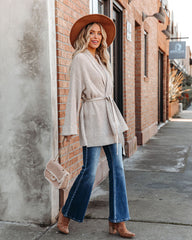 Fanning Belted Knit Cardigan - FINAL SALE