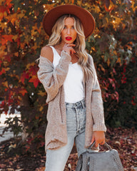 Fenix Pocketed Knit Cardigan - Taupe - FINAL SALE