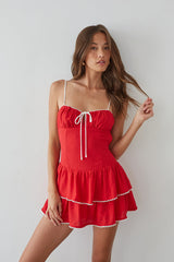 Sweet Princess Open Back Mini Dress