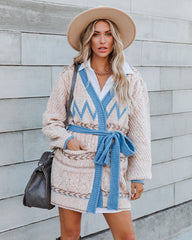 Foghorn Pocketed Belted Knit Cardigan