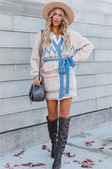 Foghorn Pocketed Belted Knit Cardigan