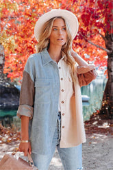 Garwood Colorblock Corduroy Shacket