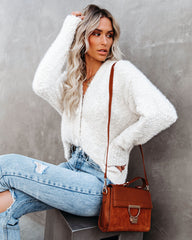 Happy Thoughts Button Front Cardigan - Ivory