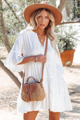 Hillock Rattan Tassel Crossbody Bag - Tan