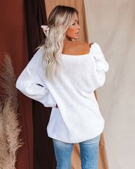 Just Enjoy Relaxed Knit Sweater - White