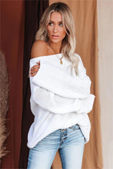 Just Enjoy Relaxed Knit Sweater - White
